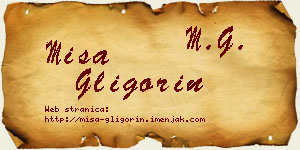 Miša Gligorin vizit kartica